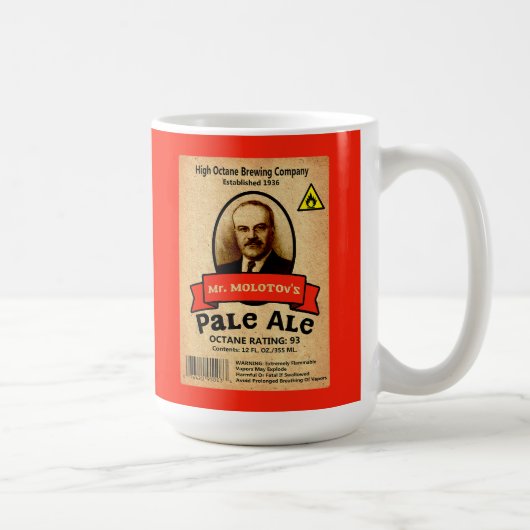モロトフ氏のエール淡い色のレーベル コーヒーマグカップ (右)