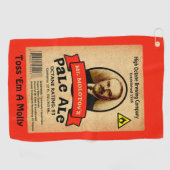 モロトフ氏のエール淡い色のレーベル ゴルフタオル (横)