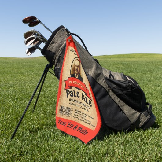 モロトフ氏のエール淡い色のレーベル ゴルフタオル (グリーン)