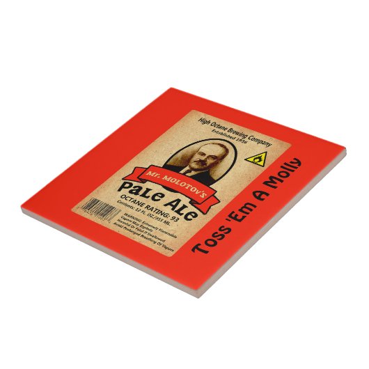 モロトフ氏のエール淡い色のレーベル タイル (側面)