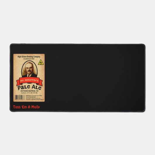 モロトフ氏のエール淡い色のレーベル デスクマット (正面)