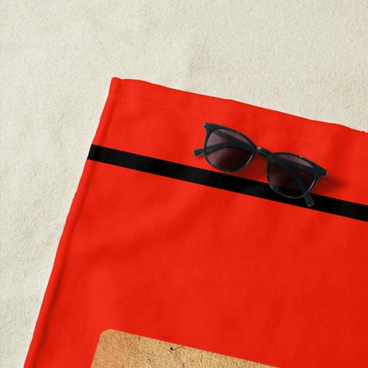 モロトフ氏のエール淡い色のレーベル ビーチタオル (インサイチュ)