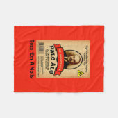 モロトフ氏のエール淡い色のレーベル フリースブランケット (正面(横))