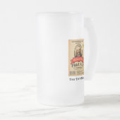 モロトフ氏のエール淡い色のレーベル フロストグラスビールジョッキ (正面右)