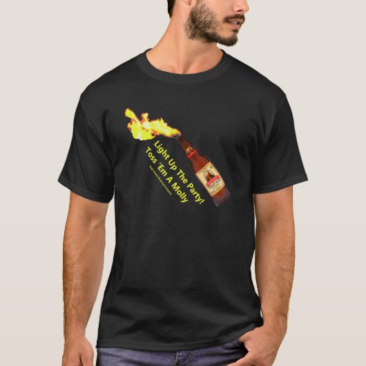 モロトフ氏のエール淡い色のレーベル Tシャツ (正面)