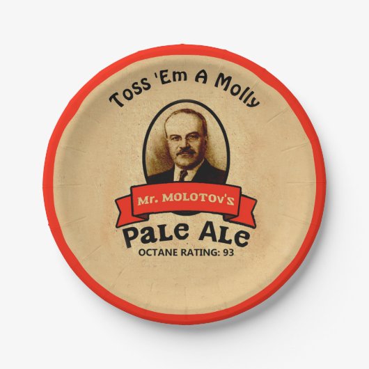 モロトフ氏のエール淡い色の館 ペーパープレート (正面)