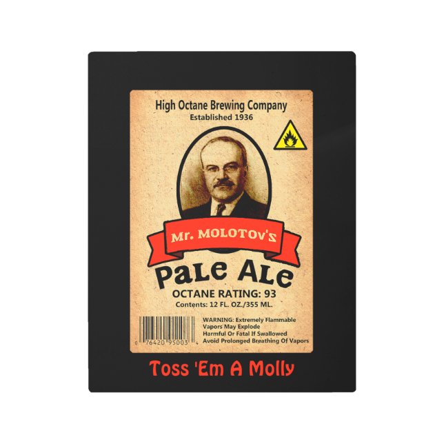 モロトフ氏のエール淡い色の館 メタルプリント (正面)