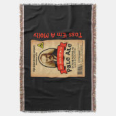 モロトフ氏の淡色エールラベル スローブランケット (正面縦)