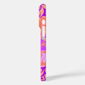 モロベイハワイアンストライプのハイビスカスバイオレット Case-Mate iPhoneケース (裏面 / 左)