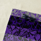 モロベイハワイアンハイビスカスストライプの – パープル ビーチタオル (インサイチュ)