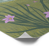 モロベイワイルドフラワーカリフォルニアイラストレーションビーチ ポスター (角)