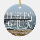 モロベイ カリフォルニア 海の波 写真 セラミックオーナメント (正面)