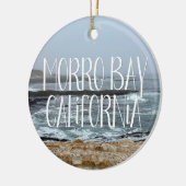 モロベイ カリフォルニア 海の波 写真 セラミックオーナメント (左)