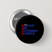モロンがアメリカおもしろいトランプ2024 1 缶バッジ (正面&裏面)