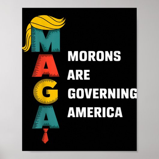 モロンがアメリカのトランプを支配おもしろいしている_1 ポスター (正面)