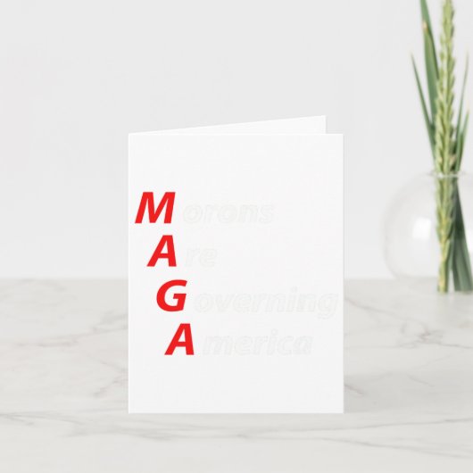 モロンがアメリカを統治しているアンチトランプ政権 カード (正面)