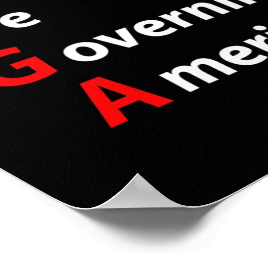 モロンがアメリカを統治しているアンチトランプ政権 ポスター (角)