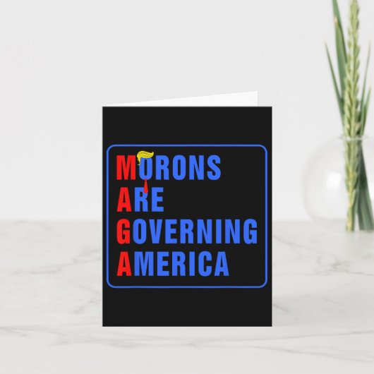モロンが2024年アメリカおもしろいトランプを支配 カード (正面)