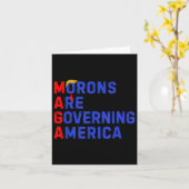 モロンが2024年アメリカおもしろいトランプを支配 カード (黄色い花)