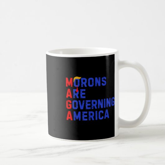 モロンが2024年アメリカおもしろいトランプを支配 コーヒーマグカップ (右)