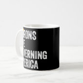 モロンが2024年アメリカおもしろいトランプを支配 コーヒーマグカップ (正面左)