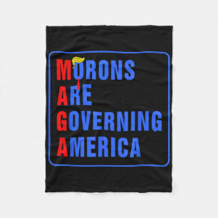 モロンが2024年アメリカおもしろいトランプを支配 フリースブランケット