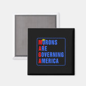 モロンが2024年アメリカおもしろいトランプを支配 マグネット (正面/裏面)