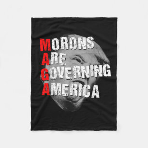 モロンが2025年アメリカおもしろいトランプを支配 フリースブランケット