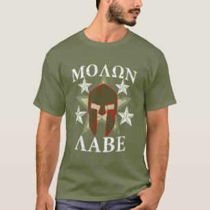 モロングランジラベ5スタースパルタンヘルメット Tシャツ