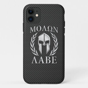 モロンラベクロムスタイルスパルタンアーマー炭素繊維 iPhone 11 ケース