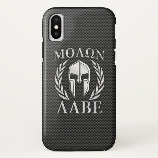 モロンラベクロームスタイルスパルタンアーマー炭素繊維 Case-Mate iPhoneケース (裏面)