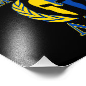 モロンラベスパルタンアーマーローレルイエローブルー フォトプリント            (角)