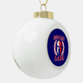 モロンラベスパルタンアーマーローレルトリカラー セラミックボールオーナメント (左)