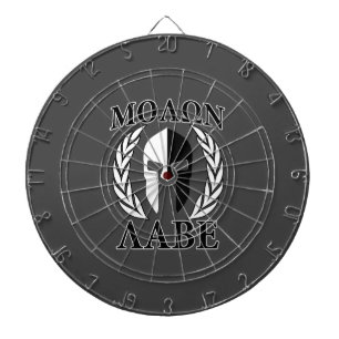モロンラベスパルタンマスクローレルズ白黒 ダーツボード