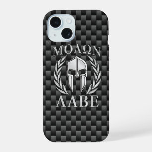 モロンラベスパルタン戦士カーボンファイバープリントオン iPhone 15ケース