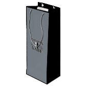 モロンラベスパルタン戦士ヘルメット5つ星B&W ワインギフトバッグ (裏面アングル)