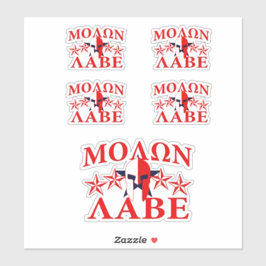 モロンラベスパルタン戦士マスク5星パトリオット シール (シート)