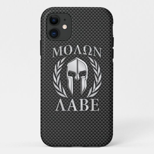 モロンラベルクロムスタイルスパルタンアーマー炭素繊維 Case-Mate iPhoneケース (裏面)
