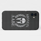 モロンラベルクロムスタイルスパルタンアーマー炭素繊維 Case-Mate iPhoneケース (裏面(横))