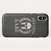 モロンレーベクロームスタイルスパルタ装甲カーボンファイバー Case-Mate iPhoneケース (裏面(横))