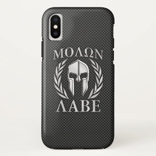 モロンレーベクロームスタイルスパルタ装甲カーボンファイバー Case-Mate iPhoneケース (裏面)