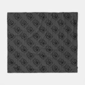 モロン・ラベ・ウォリアー・ローレルズ・オン・ブラック・カーボン フリースブランケット (正面(横))