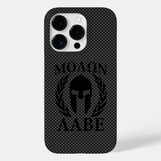 モロン・ラベ・ウォリアー・ローレルズ・オン・ブラック・カーボン Case-Mate iPhoneケース (裏面)