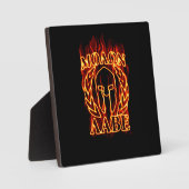 モロン・ラベ・スパルタン戦士ローレルが火に フォトプラーク (正面)