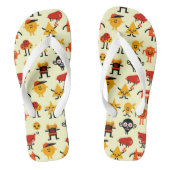 モンおもしろいスターパターン ビーチサンダル (フットベッド)