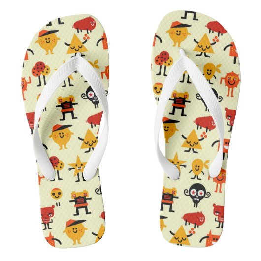 モンおもしろいスターパターン ビーチサンダル (フットベッド)