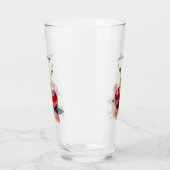 モンさくらんぼ、2つのさくらんぼ水色のカスタマイズ可能 タンブラーグラス (左)