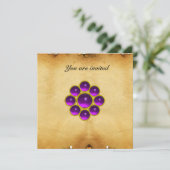 モンのアメジストパープルパーチメント 招待状 (スタンド正面)