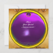 モンのアメジストパープルパーチメント 招待状 (裏面)