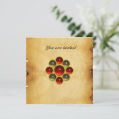 モンのルビーアゲート羊皮紙 招待状 (スタンド正面)